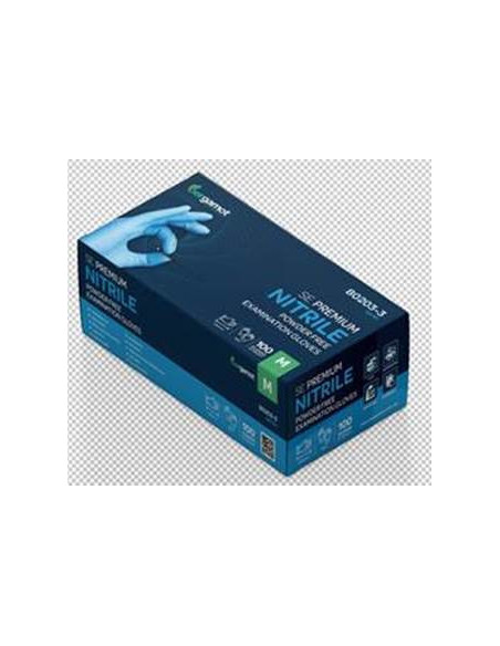 Podaljšane modre nitrilne zaščitne rokavice v embalaži - 100kom