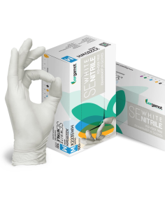 White nitrile gloves 100 pcs