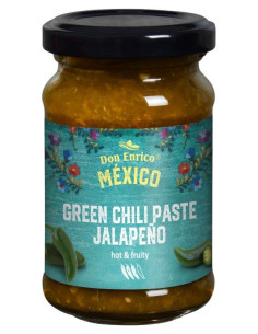 ZELENA ČILI-PASTA JALAPENO, pekoča in sadna 100g (Don...