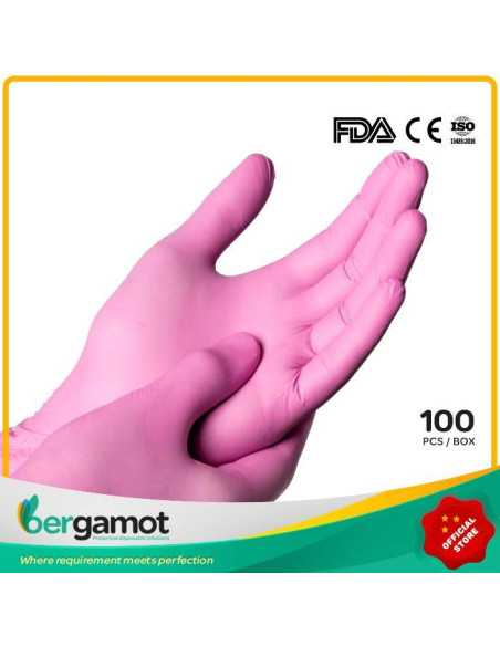 Nitril rukavice roze bez pudera 100 kom