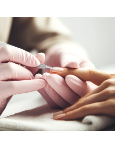 Nitrile gloves pink without powder 100 pcs