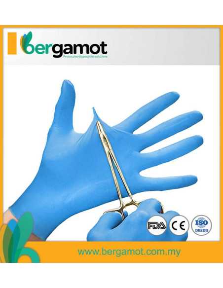 Nitrile gloves dark blue without powder 5g 100 pcs
