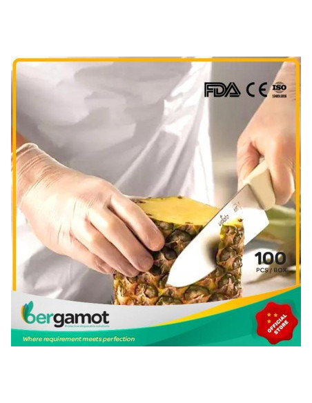 Vinyl gloves transparent without powder 100 pcs