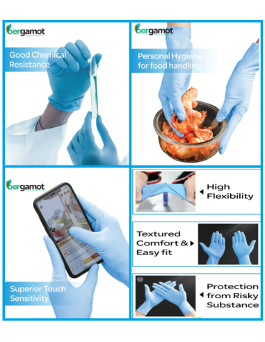 Nitrile gloves dark blue without powder 3.5g...