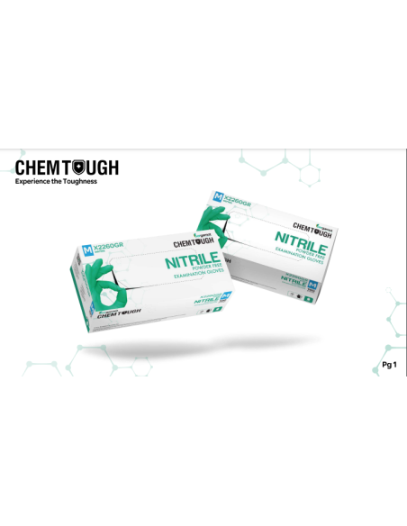 Nitrilne rukavice bez pudera zelene 6g 100 kom - kemijski otporne