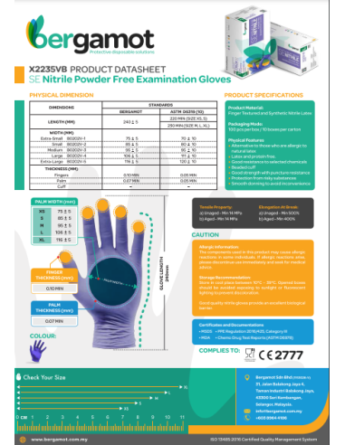 Nitrile gloves purple-blue 100 pcs