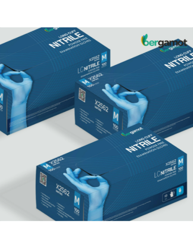 Nitrile gloves extended blue 100 pcs