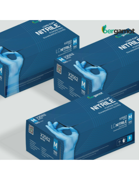 Nitrile gloves extended blue 100 pcs