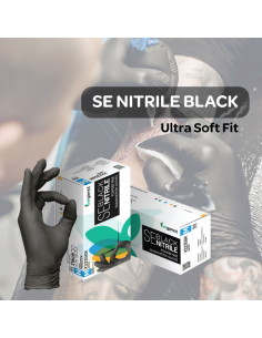 Nitrilne zaščitne rokavice Bergamot v črni barvi z embalažo - 100 kom 2