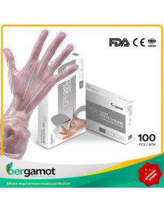 PE zaščitne rokavice znamke Bergamot - 100kom 2