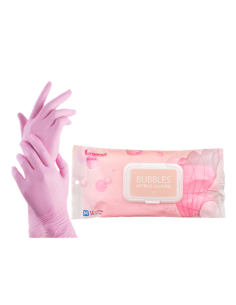 copy of Nitril rukavice roze bez pudera 100 kom
