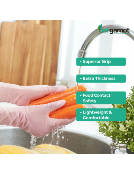 copy of Nitril rukavice roze bez pudera 100 kom