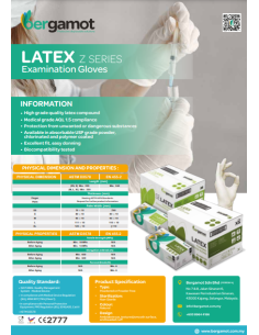 Latex gloves with beige powder 100 pcs 2