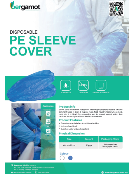 Protective sleeves PE (white) - 100 pcs