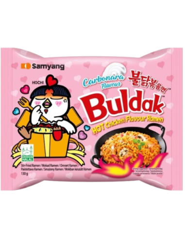Paket Samyang Buldak Carbonara v rožnati embalaži