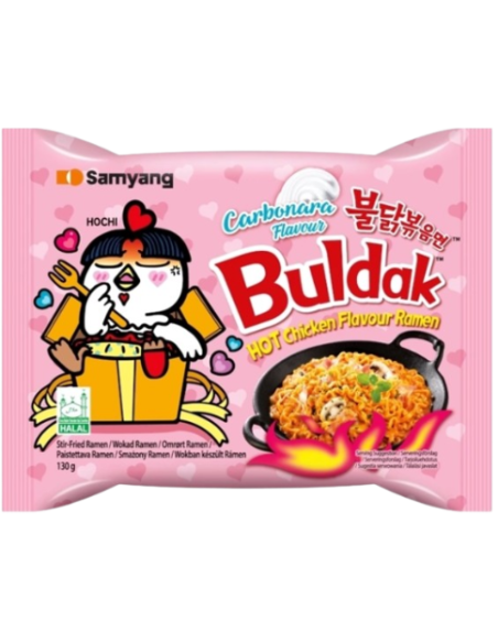 Paket Samyang Buldak Carbonara v rožnati embalaži