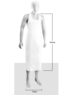 Zaščitni predpasnik PE Apron – bel 100 kosov 2
