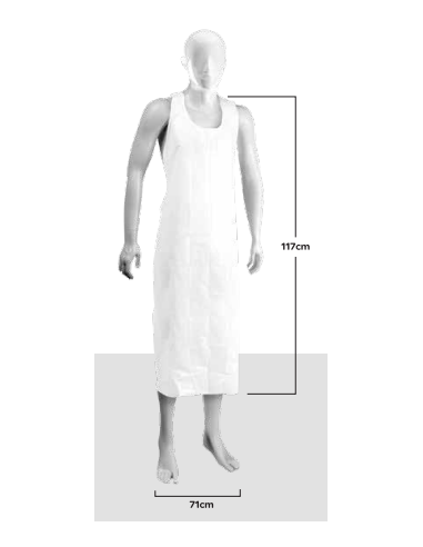 Protective apron PE Apron - white 100 pieces