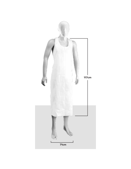 Protective apron PE Apron - white 100 pieces