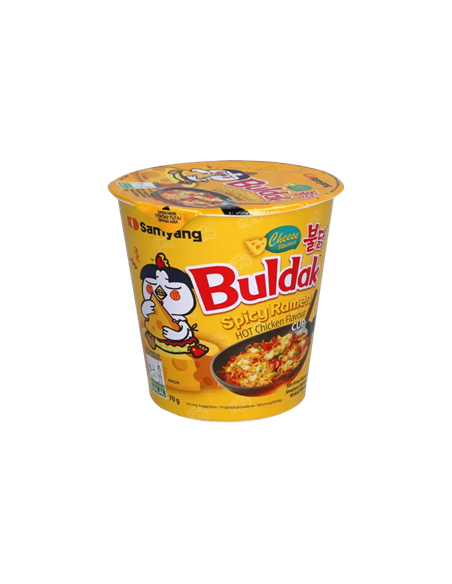 Buldak Carbonara Cup 80 g – korejski kremno-pekoči ramen rezanci v lončku (instant rezanci).