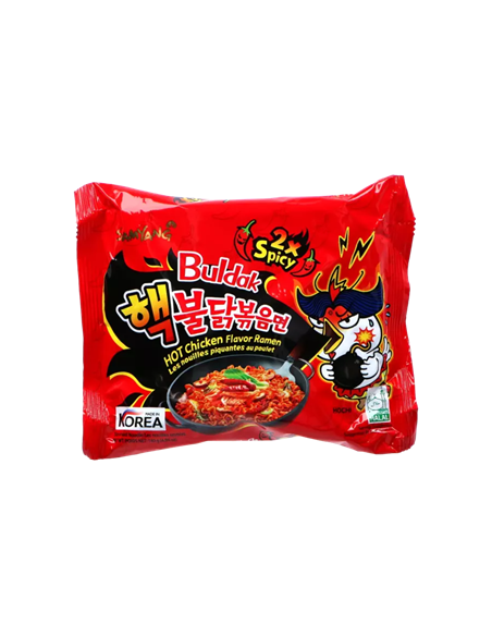 Buldak 2x Spicy 140 g – korejski dvojno pekoči ramen rezanci z okusom pekočega piščanca