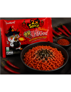Buldak 2x Spicy 140 g – korejski dvojno pekoči ramen rezanci z okusom pekočega piščanca 2