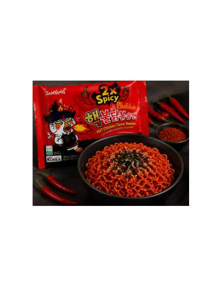Buldak - Rezanci Ramen z okusom pekočega piščanca »dvojno pekoč«