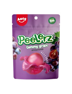 Embalaža Amos Peelerz žele bonbonov z okusom grozdja, 65 g.