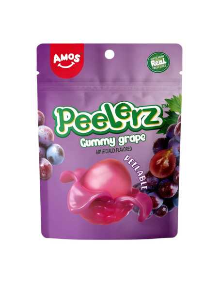 Embalaža Amos Peelerz žele bonbonov z okusom grozdja, 65 g.