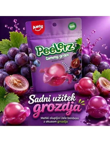 Promocijska slika Amos Peelerz Grozdje z grozdjem in olupljivimi žele bonboni