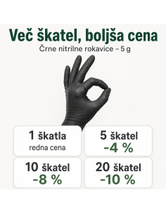 copy of Nitrile gloves black 100 pcs - 5 g