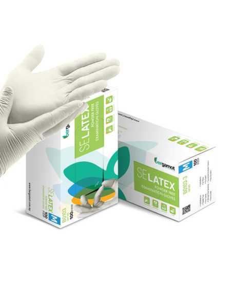 Powder-free latex gloves beige 100 pcs